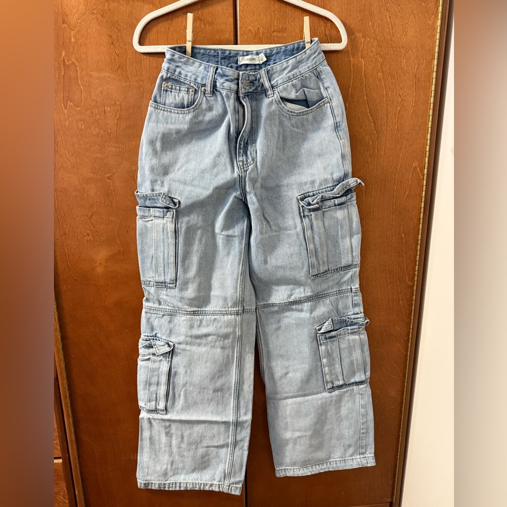 Glassons Light Blue Cargo Jeans